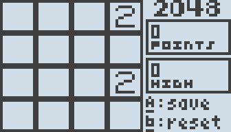 Gamebuino2048 screenshot