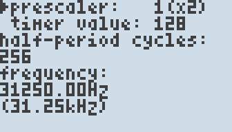 makerbuino-frequency-generator screenshot